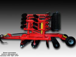 Борона дисковая БДМ 6х3 ПСКС трехрядная прицепная складная дискатор усовершенствованный
